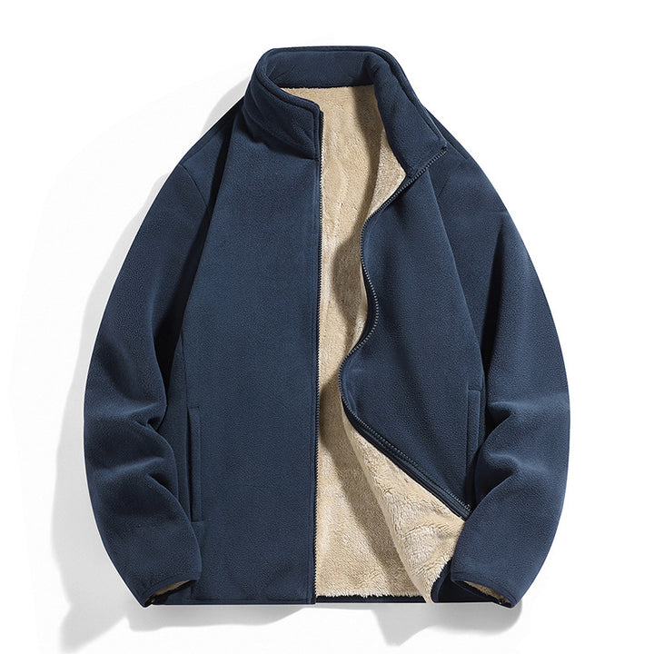 Herren Thermo-Fleecejacke mit weichem Sherpa-Innenfutter und Stehkragen Echo Archiv