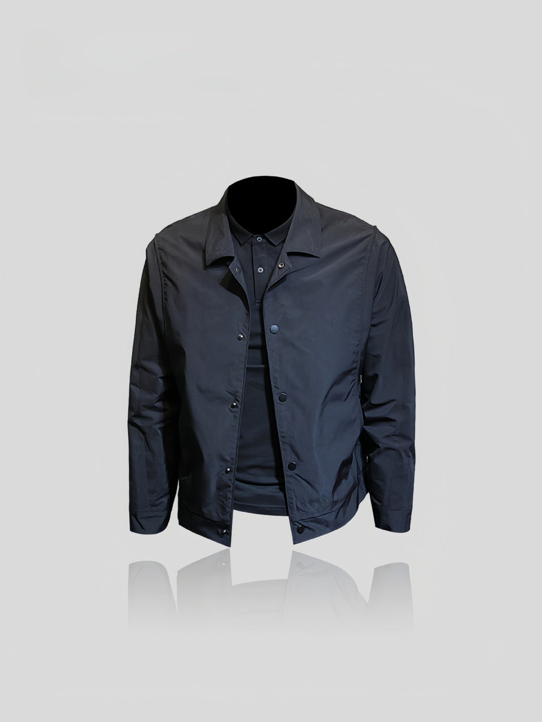 Herren Leichte Coachjacke mit Druckknopfleiste, Hemdkragen & windabweisender Mikrofaser Echoarchiv