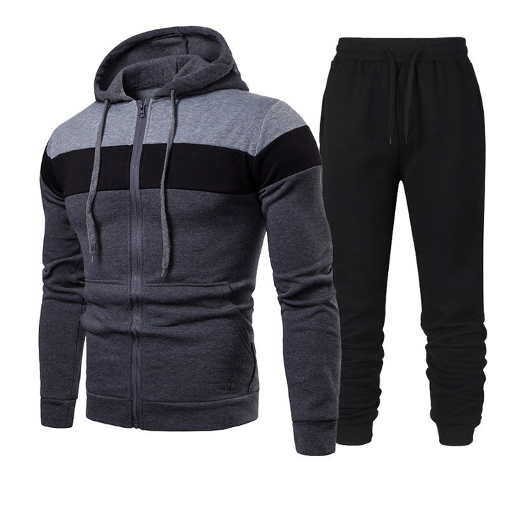 Herren sportliches Freizeit-Set mit modischem Farbblockdesign Echoarchiv