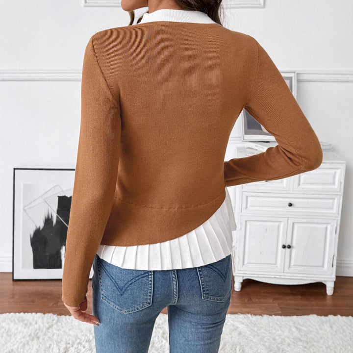 Damen Eleganter Strickblazer mit asymmetrischem Saum Echo Archiv