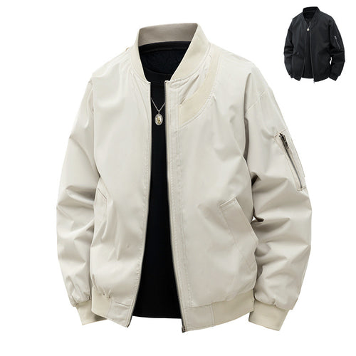 Herren Leichte Bomberjacke im minimalistischen Utility-Look mit Ärmeltasche & Rippbündchen Echoarchiv