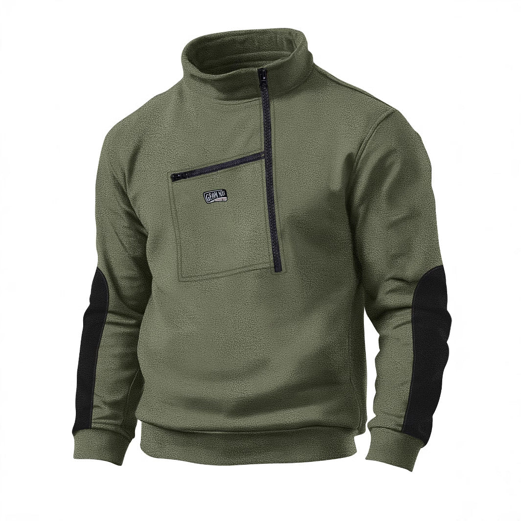 Herren Fleece-Pullover mit praktischem Reißverschluss Echoarchiv