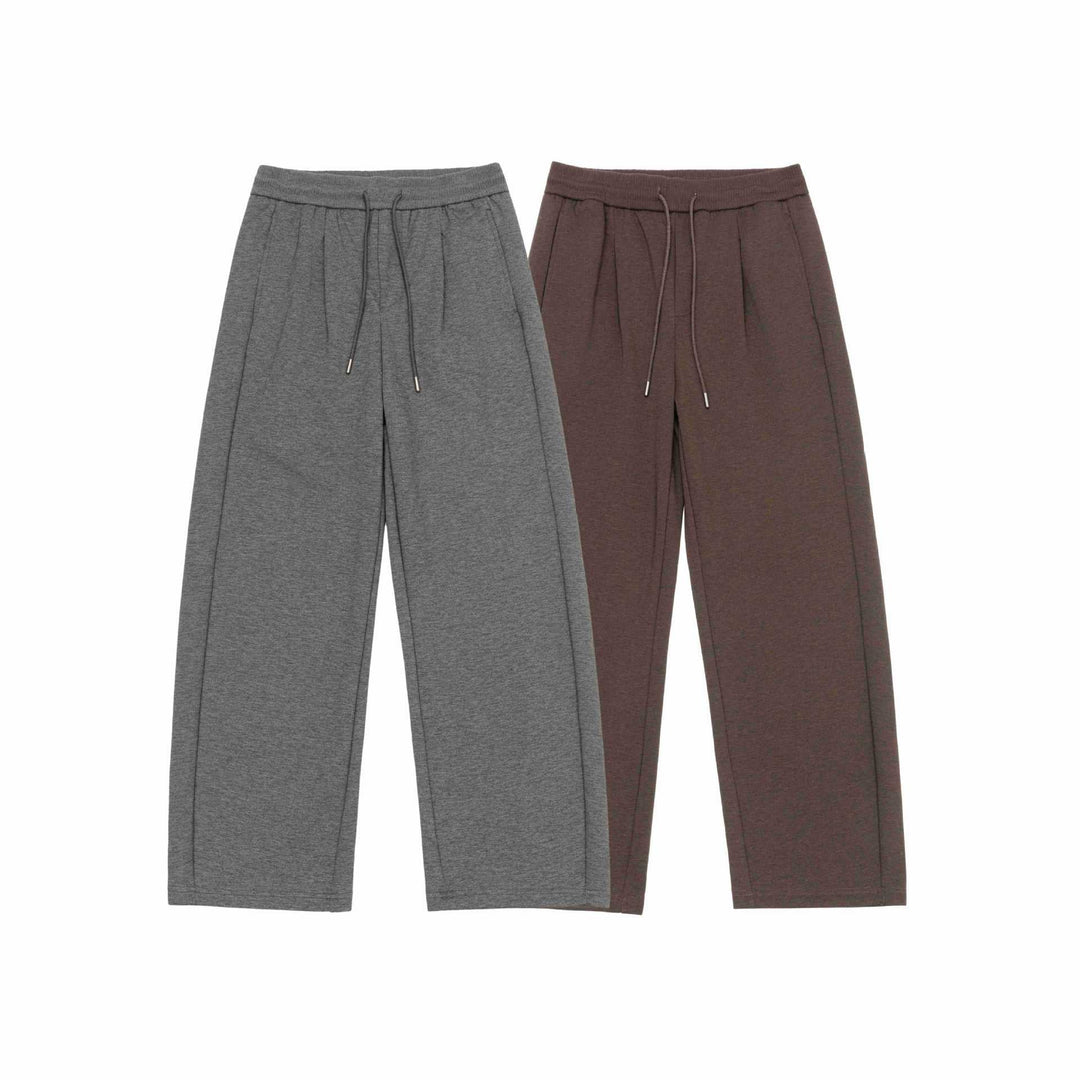 Damen Weite Cropped-Sweathose mit elastischem Bund und Abgesteppter Mittelnaht Echoarchiv