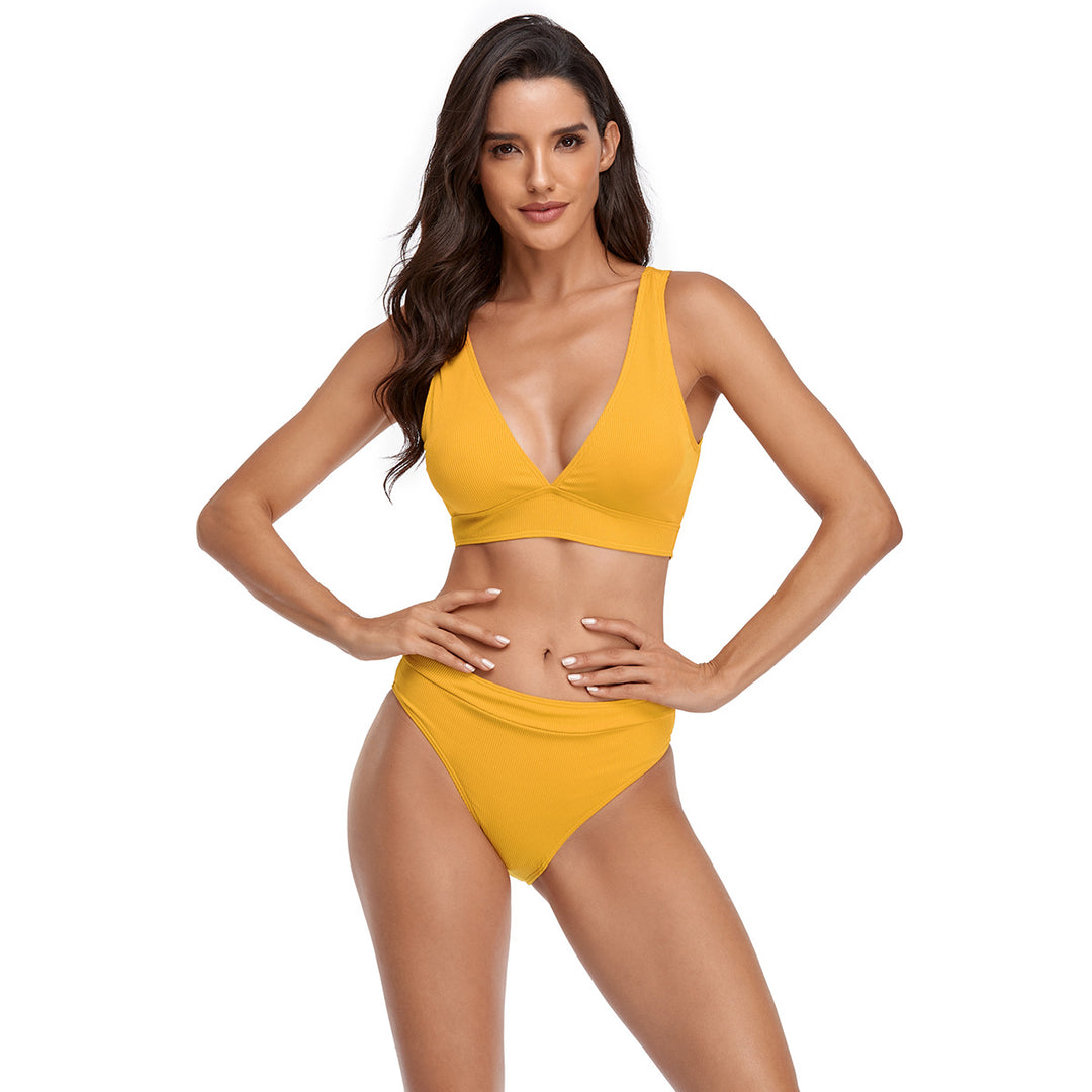 Damen Triangel-Bikini-Set mit modischem Schnitt und hohem Bund Echo Archiv