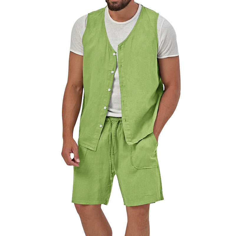 Herren lässige Sommer-Weste mit praktischen Taschen und atmungsaktivem Stoff Echoarchiv