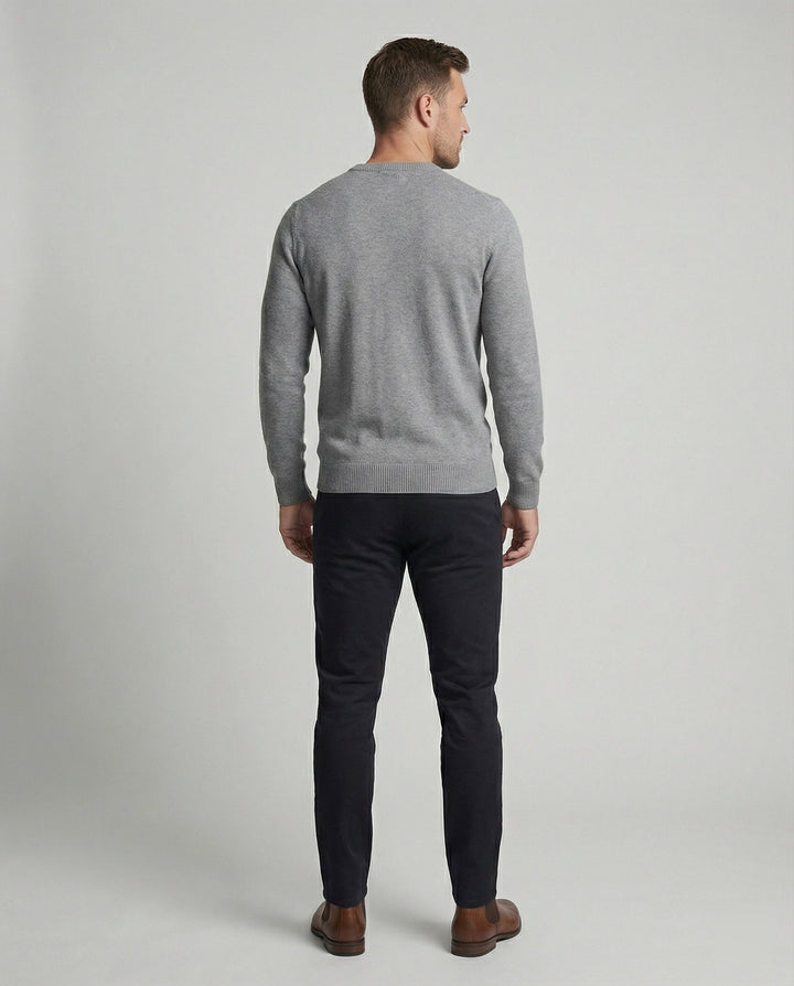 Herren V-Ausschnitt Pullover aus hochwertiger Baumwolle mit bequemer Passform Echoarchiv