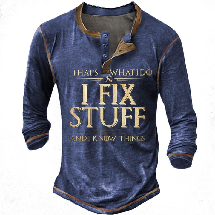 Herren lässiges Langarmshirt mit motivierendem Druck Echoarchiv