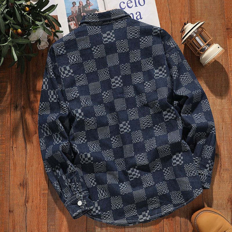 Herren Karomuster Hemdjacke Echoarchiv