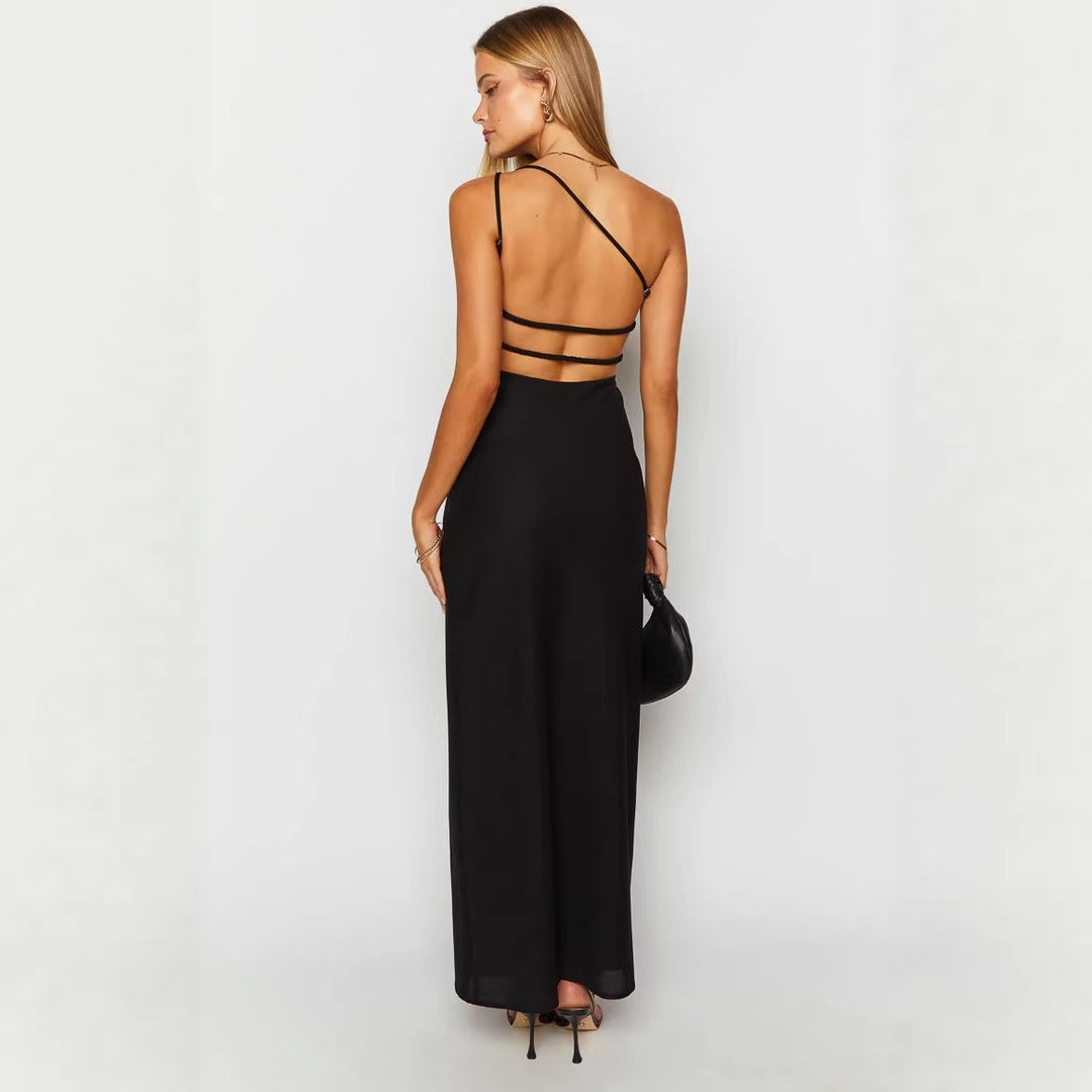Damen Maxi-Kleid mit asymmetrischem Ausschnitt Echo Archiv