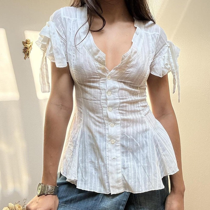 Damen Blusenshirt mit modischem Schnitt und Rüschendetails Echo Archiv