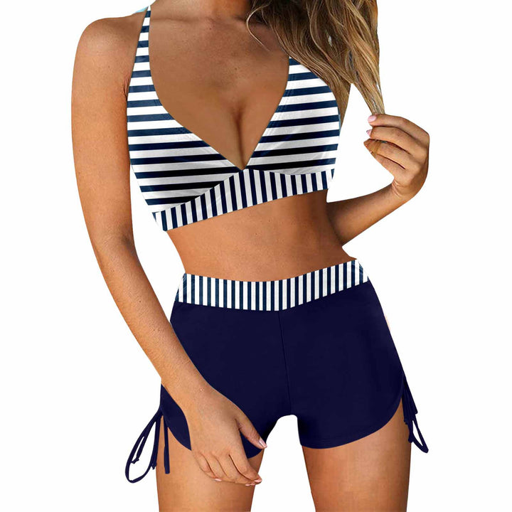 Damen Sportliches Bikini-Set mit modischem Hochbund und Seitenbindebändern Echo Archiv