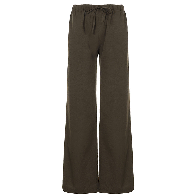 Damen Weite Lounge-Hose mit elastischem Bund und Kordelzug Echo Archiv