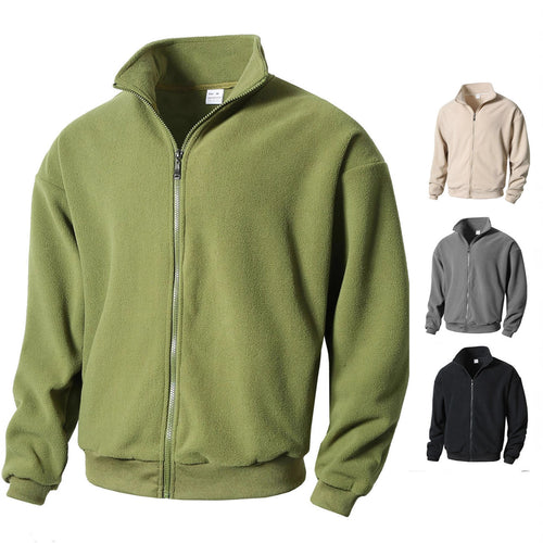 Herren Fleecejacke mit hohem Kragen und durchgehendem Reißverschluss Echoarchiv