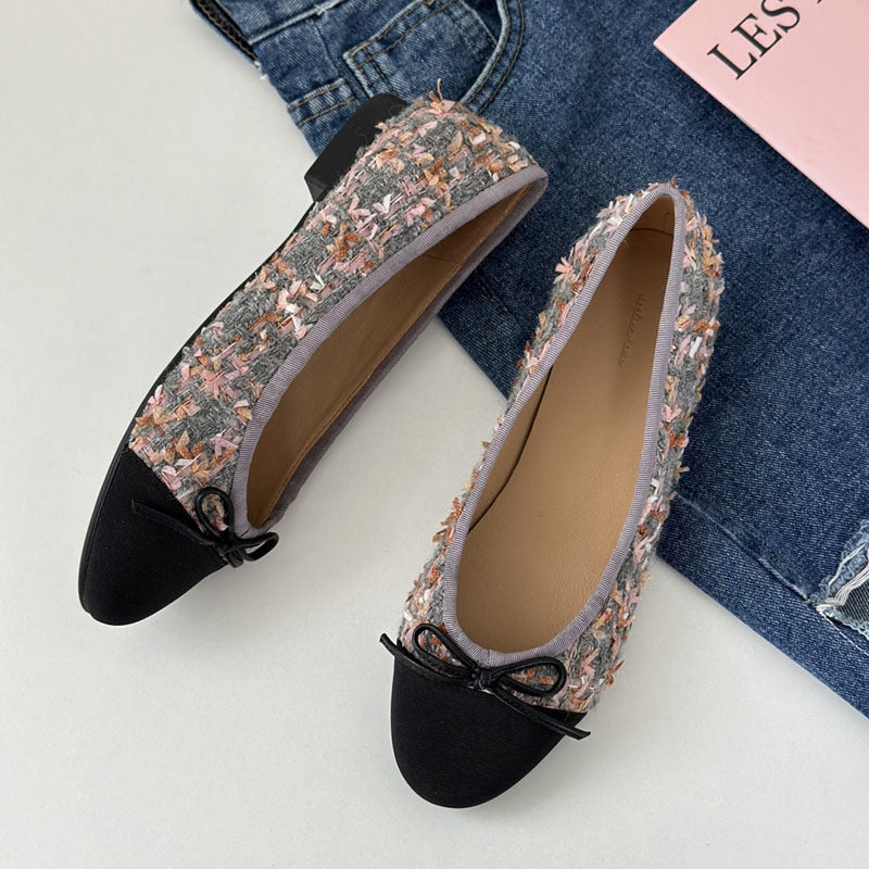 Damen Ballerinas mit zeitlosem Design und eleganter Schleifenapplikation Echoarchiv