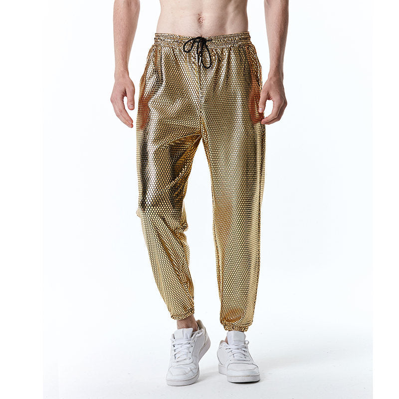 Herren futuristische Mesh-Hose im angesagten Metallic-Look Echoarchiv