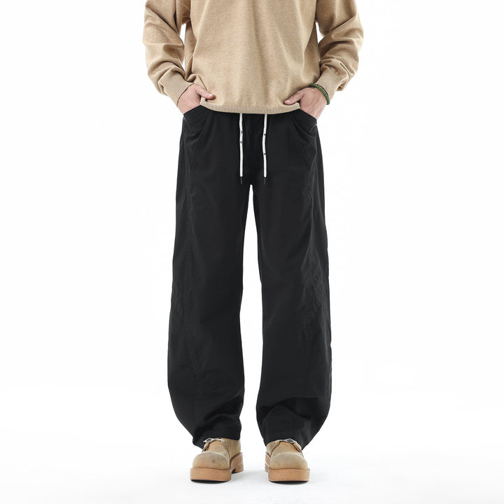 Herren Leichte Relaxed-Fit Bundhose mit Tunnelzug, schrägen Eingrifftaschen und Paneelnähten Echo Archiv