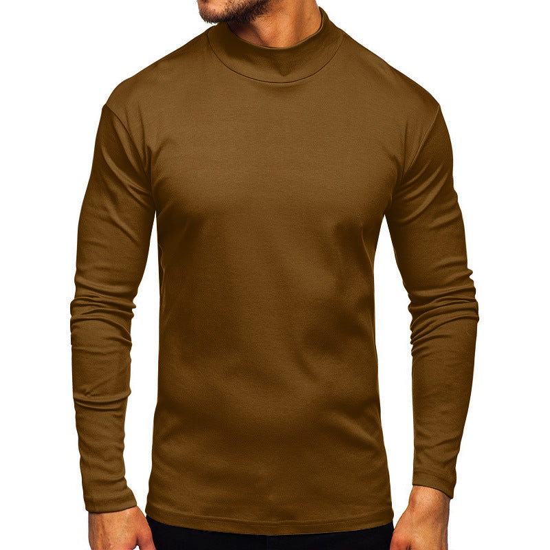 Herren Langarmshirt mit Stehkragen aus hochwertigem Material – Arvello