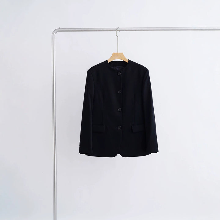 Damen Modischer Blazer mit einfachem Kragen Echoarchiv