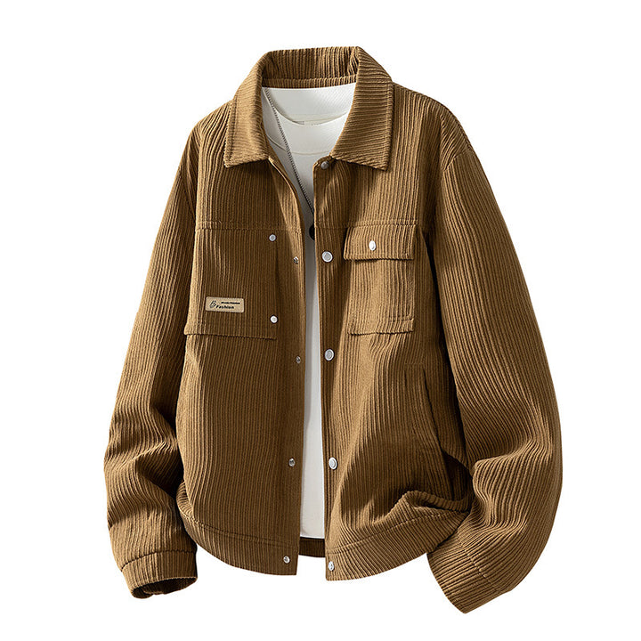 Damen Lässige Cordjacke mit Taschen Echo Archiv