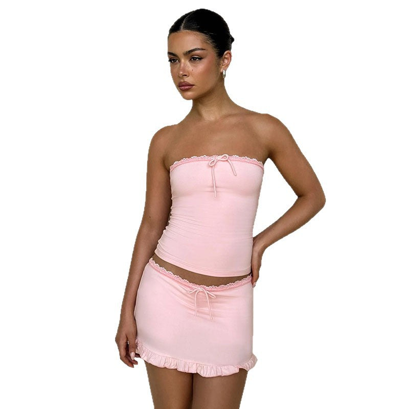 Damen Off-Shoulder Mini-Kleid mit Rüschendetails Echo Archiv