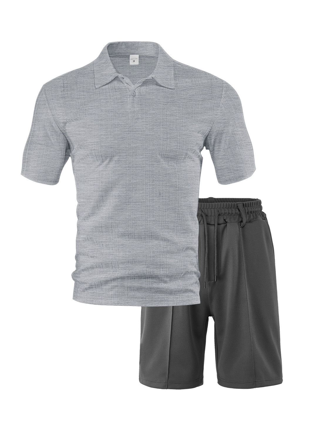 Herren sportliches Polo- und Shorts-Set mit atmungsaktivem Material Echoarchiv