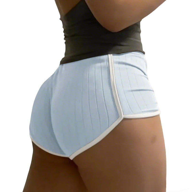 Damen nan plissierte Freizeit-Shorts mit elastischem Komfortbund und Kontrastpaspel Echo Archiv