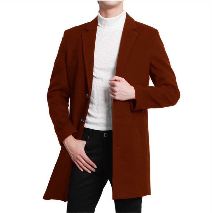 Herren eleganter Longblazer mit modernem Schnitt und doppelter Knopfreihe Echoarchiv
