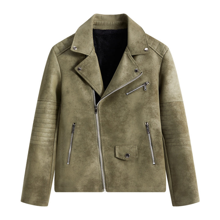 Herren Kunstleder Bikerjacke mit praktischen Reißverschlusstaschen und stylischem Design Echoarchiv