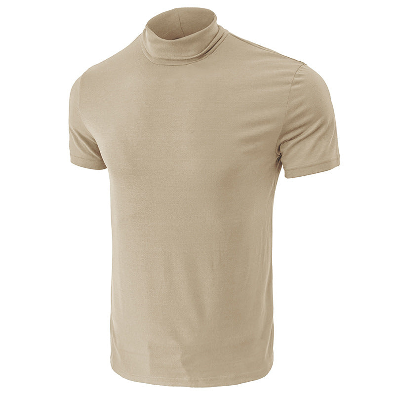 Herren Kurzarm-T-Shirt mit hohem Kragen und elastischem Material Echoarchiv