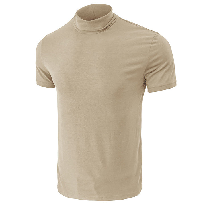 Herren Kurzarm-T-Shirt mit hohem Kragen und elastischem Material Echoarchiv