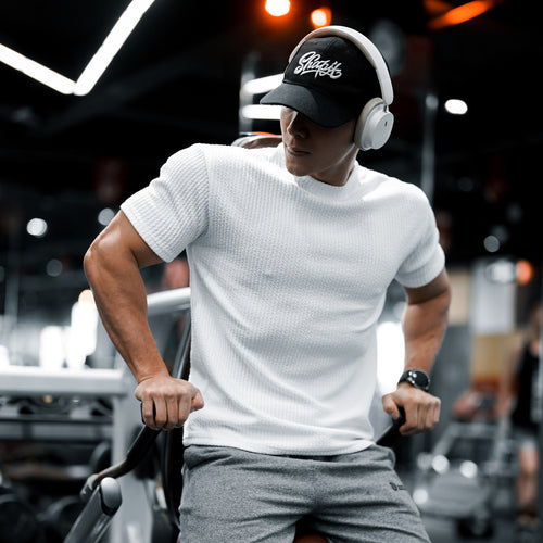 Herren Fitnessshirt mit strukturiertem Gewebe Echoarchiv
