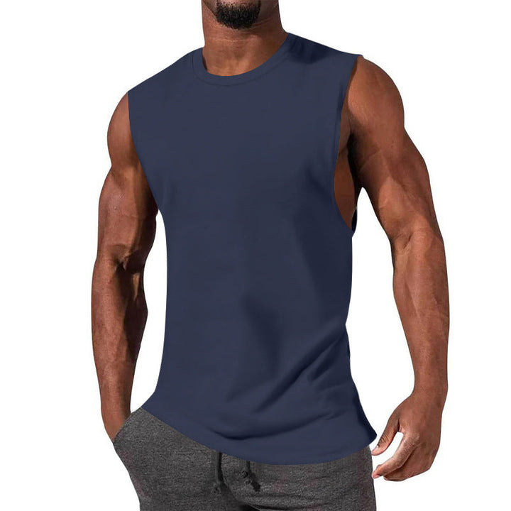 Herren nan athletisches Tanktop mit extra tiefem Armanschnitt und elastischem Baumwollmix Echoarchiv
