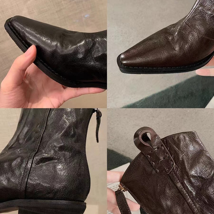 Herren Western-Stiefelette mit spitzer Kappe und Zugschlaufen Echo Archiv