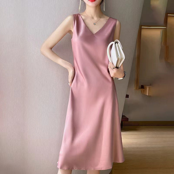 Damen Viskose Maxikleid mit tiefem V-Ausschnitt Echo Archiv