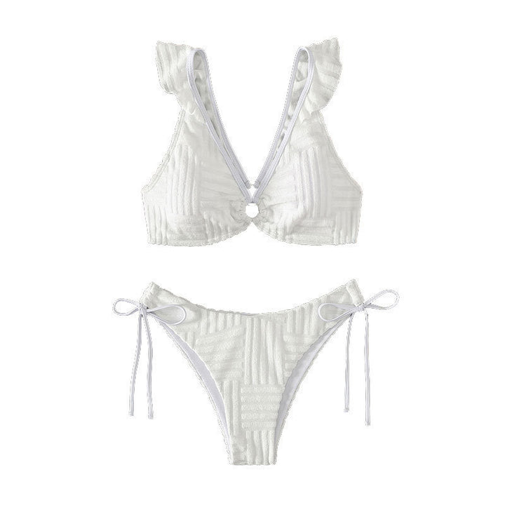 Damen Triangel-Bikini mit Rüschen und dekorativem Ring Echo Archiv