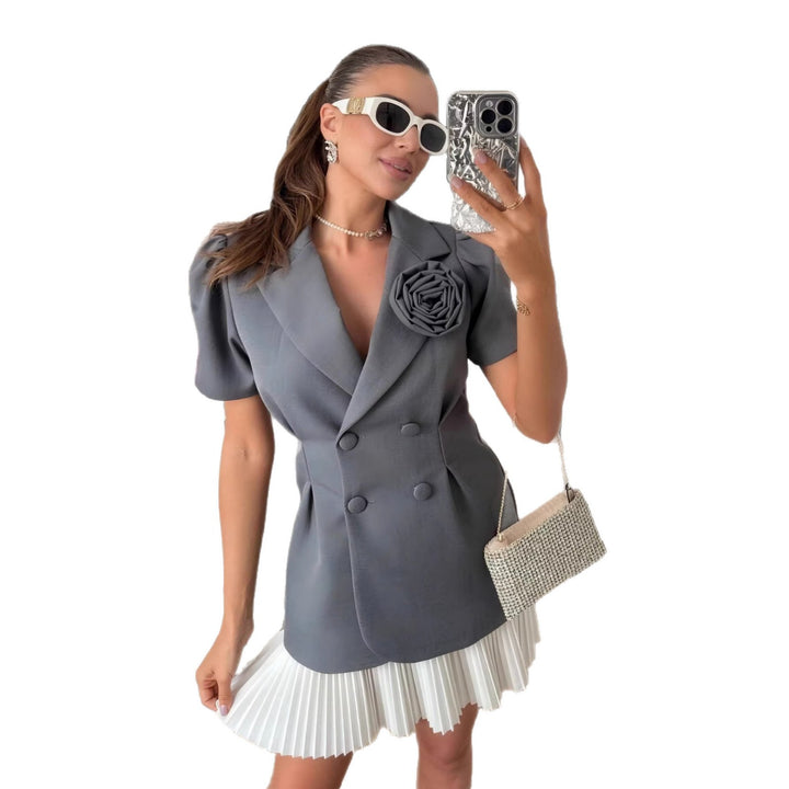 Damen Elegante Blazerjacke mit floraler Applikation Echo Archiv