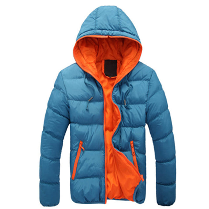 Herren nan gesteppte Kapuzen-Steppjacke mit kontrastierendem Fleecefutter und seitlichen Reißverschlusstaschen Echo Archiv