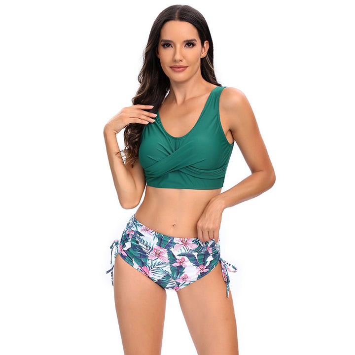 Damen Hochtailliertes Bikini-Set mit verstellbaren Trägern Echo Archiv