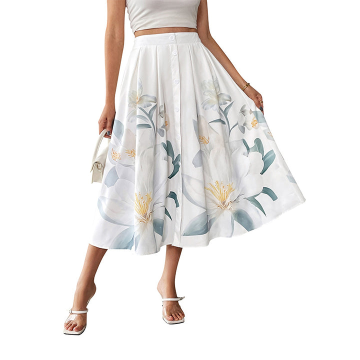 Damen Elegante Blumengehäkelte Midi-Rock Echo Archiv
