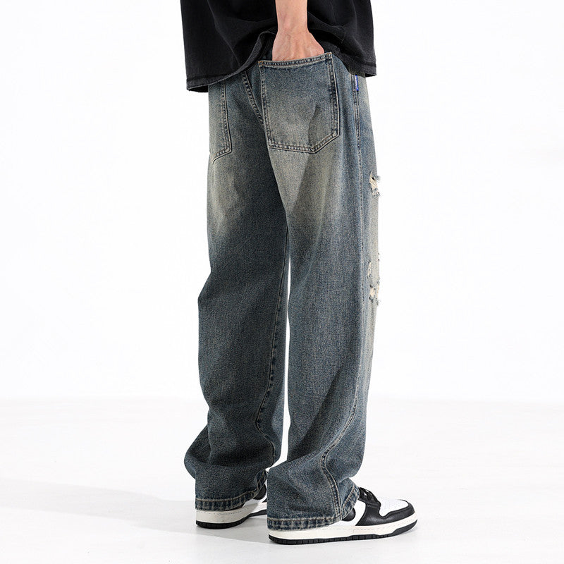 Herren Relaxed Fit Jeans mit distressed Details Echo Archive