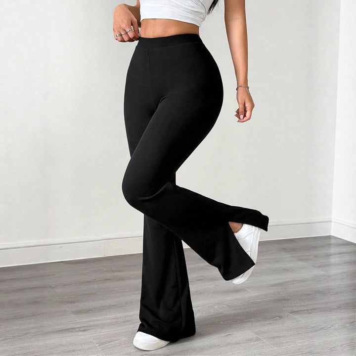 Damen elegante Flared-Hose aus flexibler Mikrofaser Echo Archiv