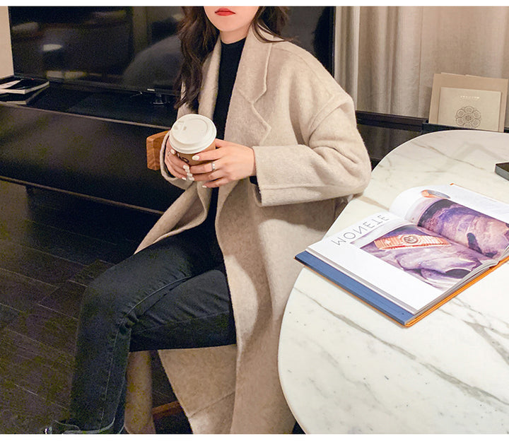 Damen Elegante und lässige Oversized-Wolljacke Echoarchiv
