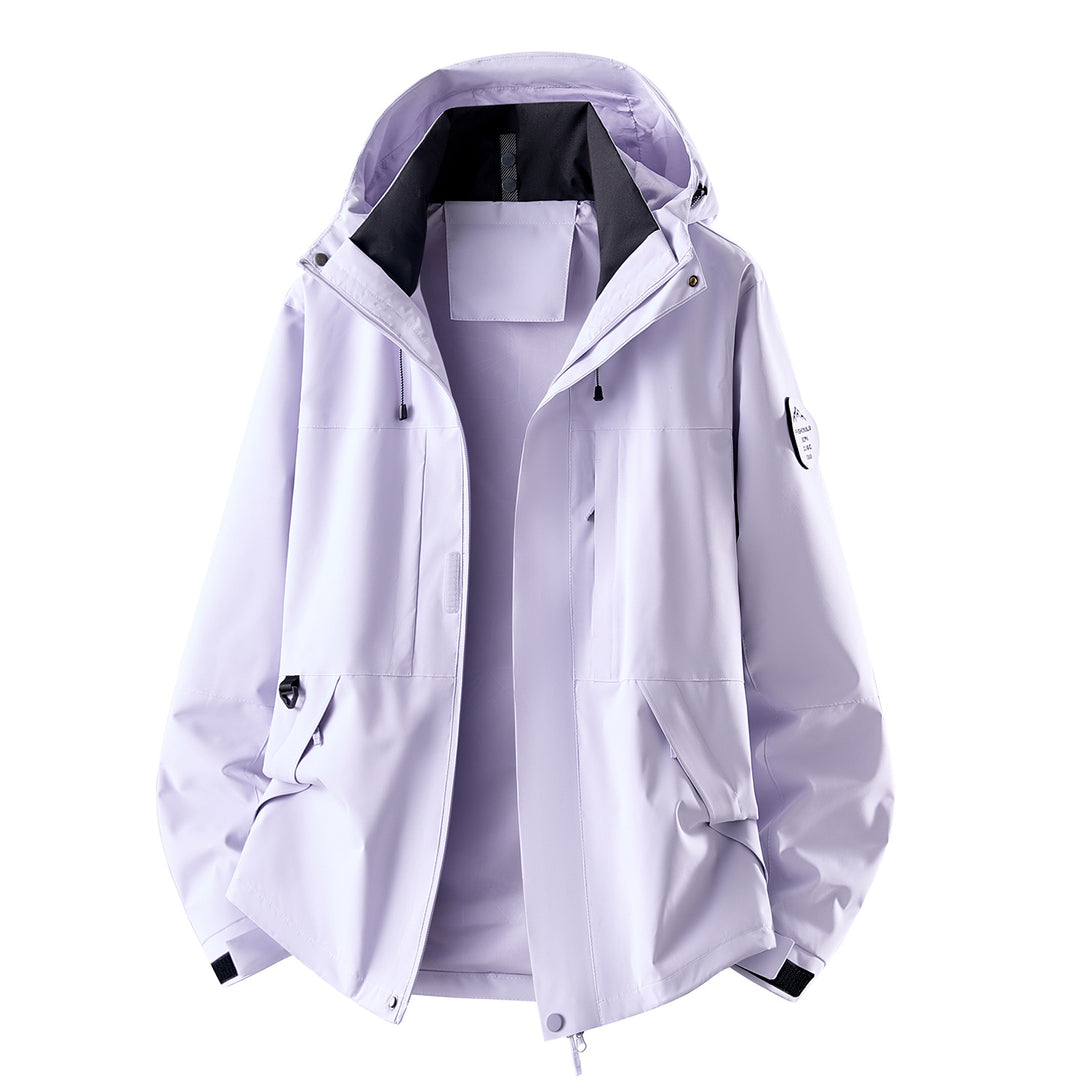 Herren Wasserabweisende Oversize-Outdoorjacke mit Kapuze, atmungsaktivem Softshell & Utility‑Taschen Echoarchiv