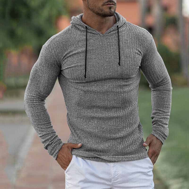 Herren Hoodie mit Rippstruktur und weitem Schnitt Echoarchiv