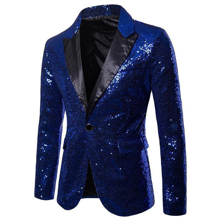 Herren Paillettenblazer mit schimmerndem Finish und elegantem Schnitt Echoarchiv