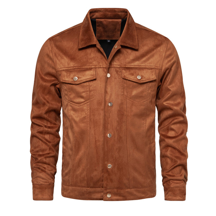 Herren Lederjacke im Vintage-Stil mit praktischen Taschen Echoarchiv
