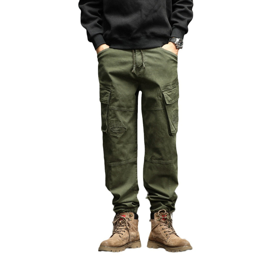 Herren Cargo-Hose mit verstellbarem Bund und multifunktionalen Taschen Echoarchiv
