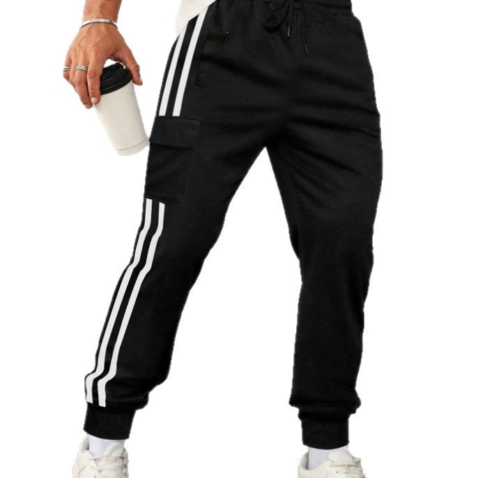 Herren Utility-Jogginghose mit aufgesetzter Känguru-Tasche und breiten Kordeln Echo Archiv