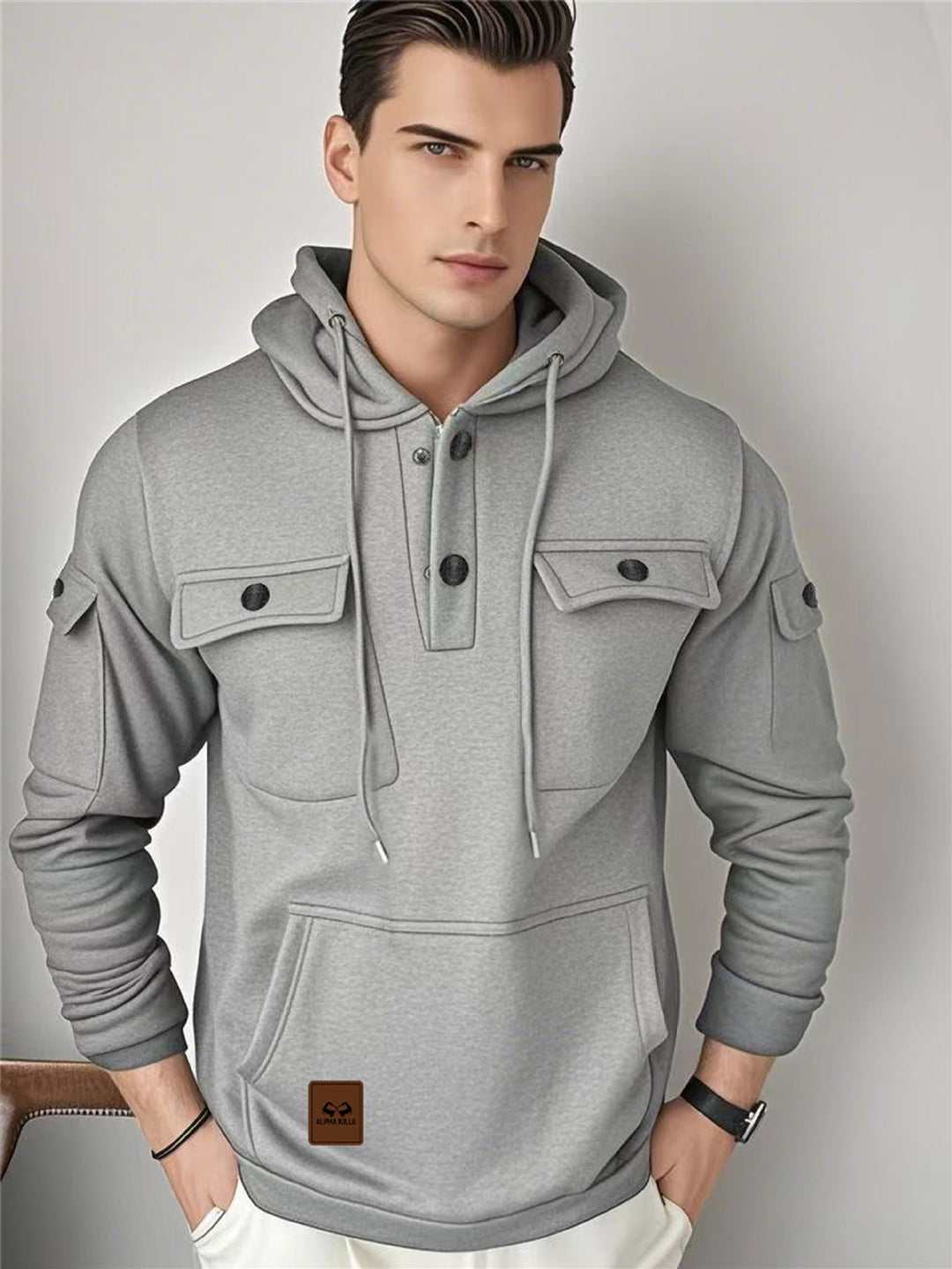 Herren Multifunktionale Kapuzenjacke Echo Archiv