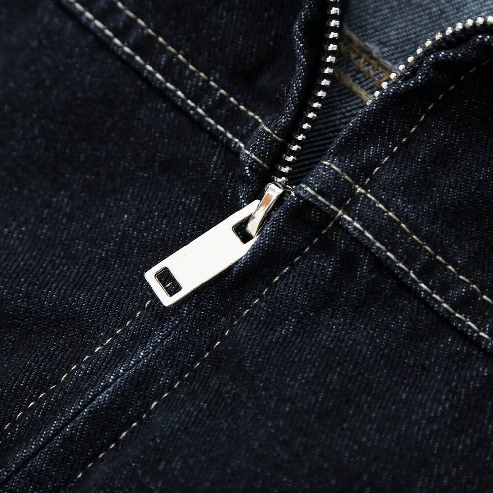Damen High-Waist Jeanshose mit weitem Bein und Kontrastnähten Echoarchiv